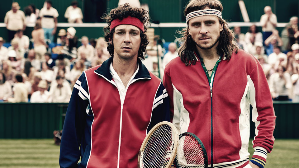 Tennis-Legenden und Gegner  John McEnroe (Shia LaBoeuf) und Björn Borg (Sverrir Gudnason) gönnen sich nichts.