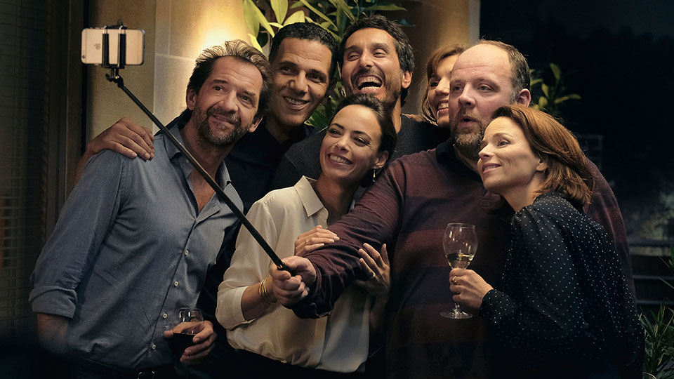 Marie (Bérénice Bejo), Charlotte (Suzanne Clément), Thomas (Vincent Elbaz), Marco (Roschdy Zem), Vincent (Stéphane De Groodt), Ben (Grégory Gadebois) und Léa (Doria Tillier)