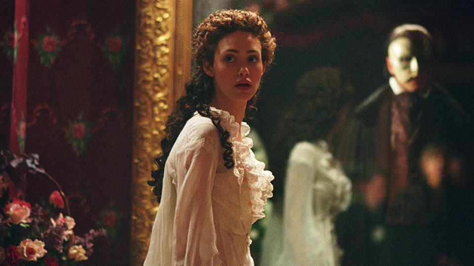 Christine (Emmy Rossum), The Phantom (Gerard Butler)