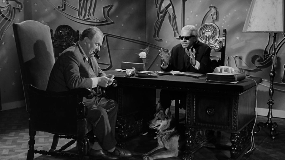 Gert Fröbe in seiner Rolle als Kommissar Jochen Kras aus den Filmen über Dr. Mabuse
