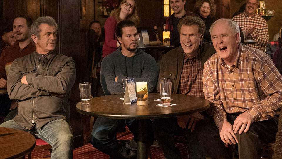 Kurt (Mel Gibson), Dusty (Mark Wahlberg), Brad (Will Ferrell), Mr. Whitaker (John Lithgow)