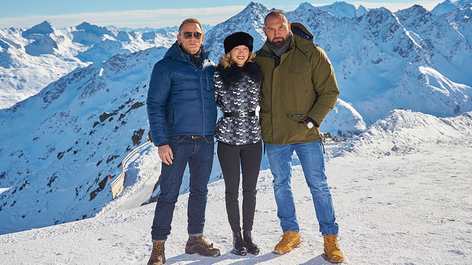  Willkommen in Oesterreich! Daniel Craig, Lea Seydoux und Dave Bautista posieren fuer internationalen Photo Call.