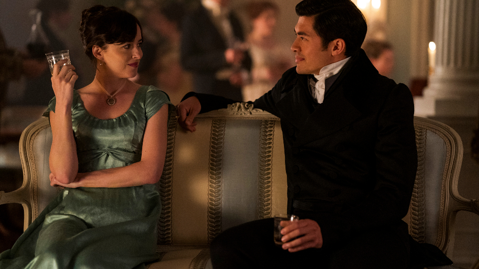 Anne Elliot (Dakota Johnson) & Mr. Elliot (Henry Golding)