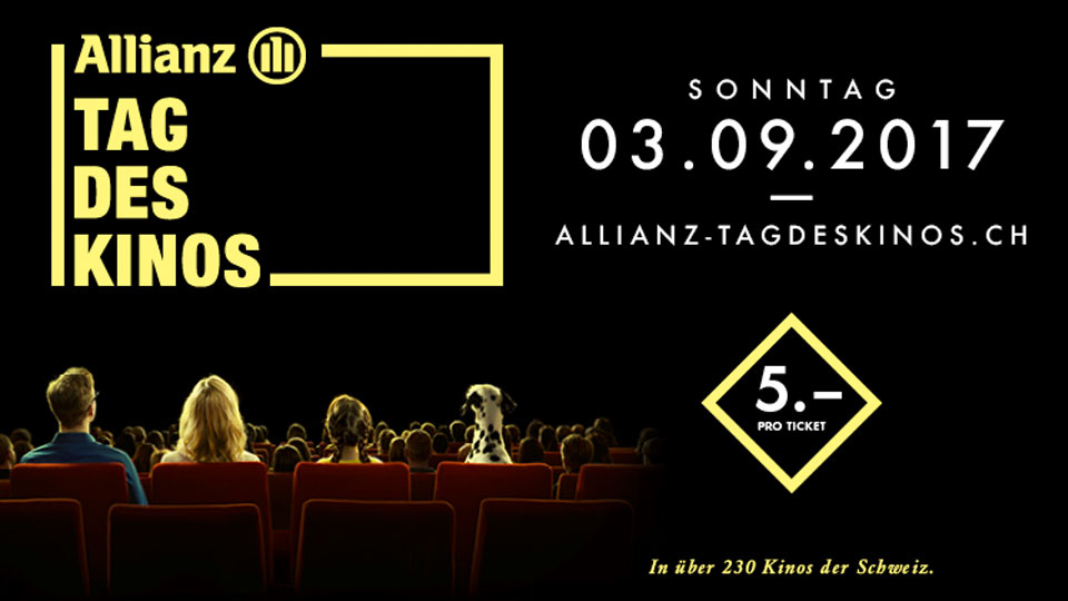 Am 3. September 2017 für nur 5 Franken ins Kino!