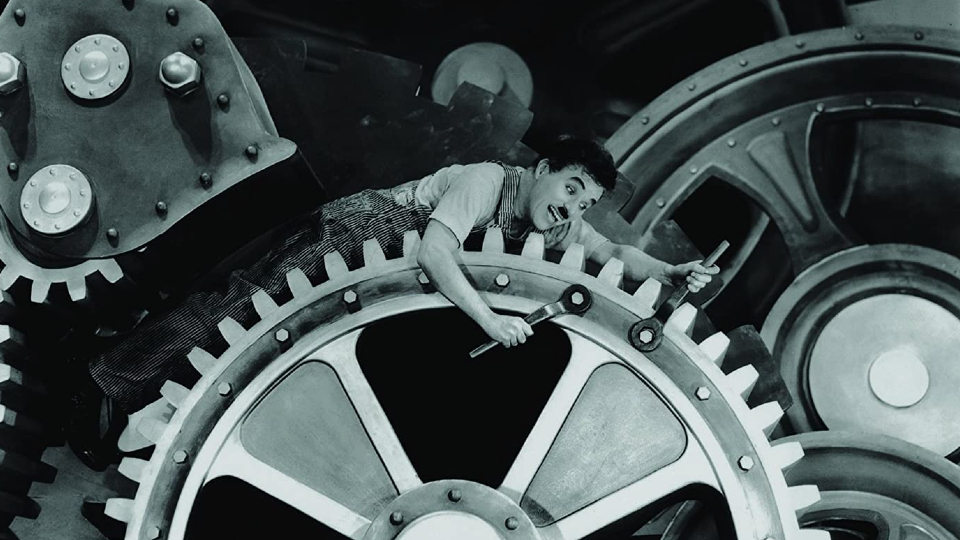 Charles Chaplin in Moderne Zeiten