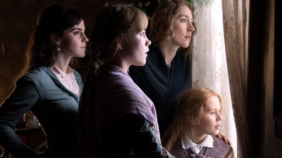 Die vier March-Schwestern: Meg (Emma Watson), Amy (Florence Pugh), Jo (Saoirse Ronan) und Beth (Eliza Scanlen,)