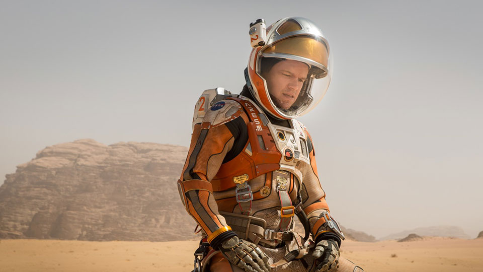 Mark Watney (Matt Damon) ist gestrandet auf dem Mars. 